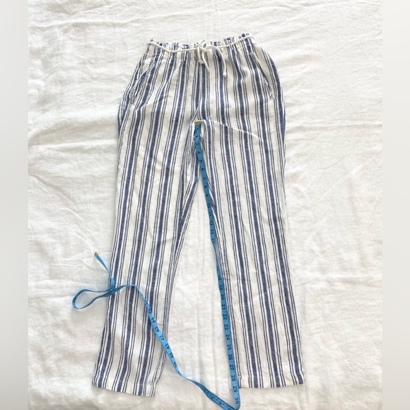 SIGRID OLSEN Linen Blend Striped Pants - Picture 4 of 12